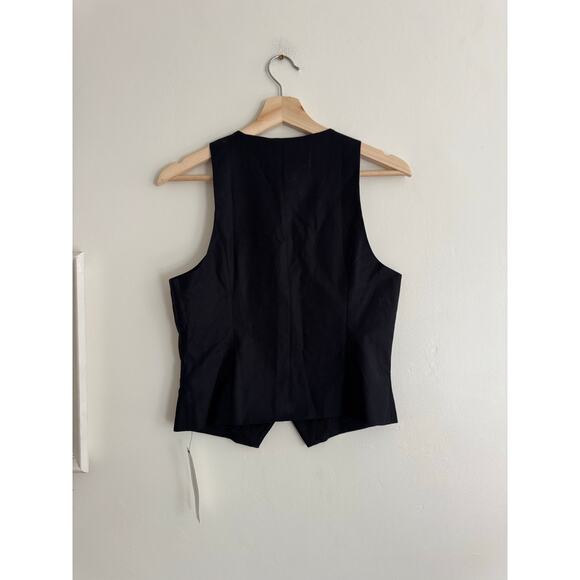 REFORMATION NWT Rory Black Vest Top Size 4 - Picture 7 of 8